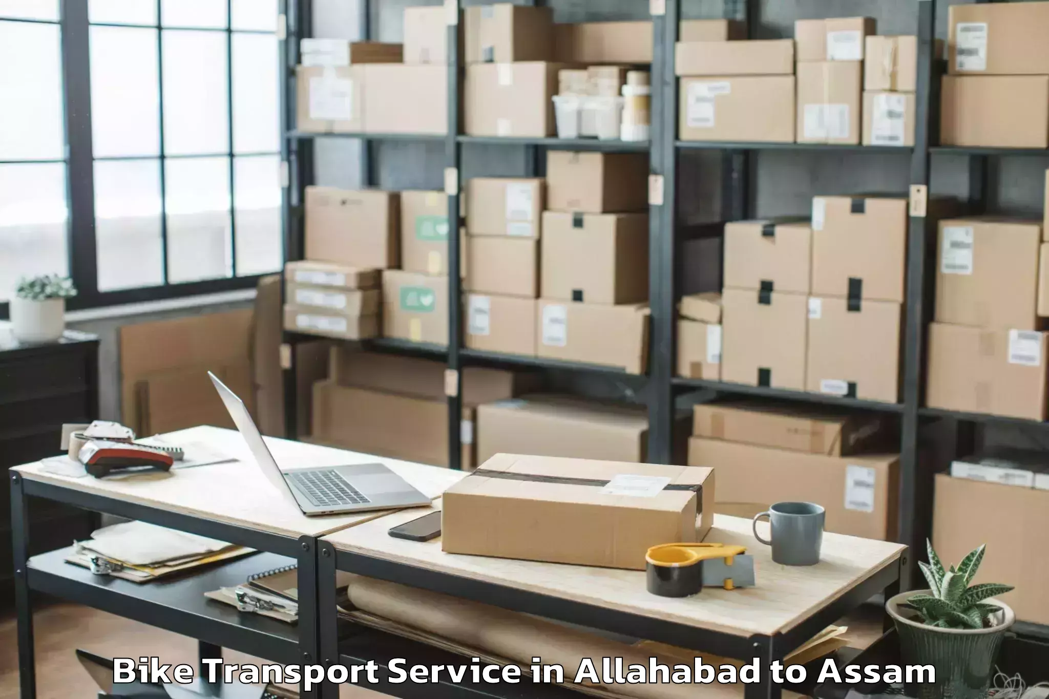 Reliable Allahabad to Behali Bike Transport